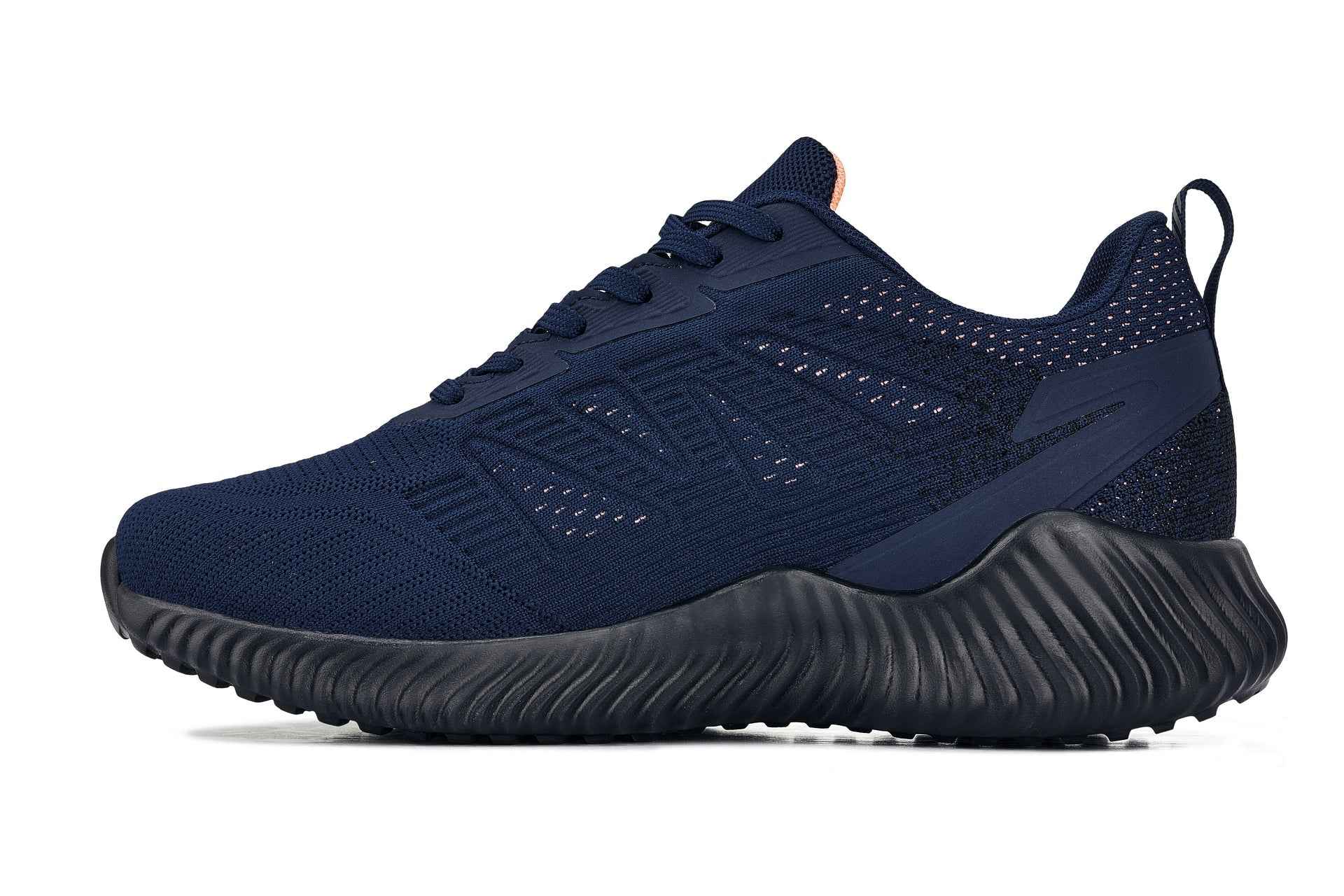 CALTO - Q222 - 2.6 Inches Taller (Navy/Coral) - Lightweight Sporty Sneakers Tallmenshoes.com