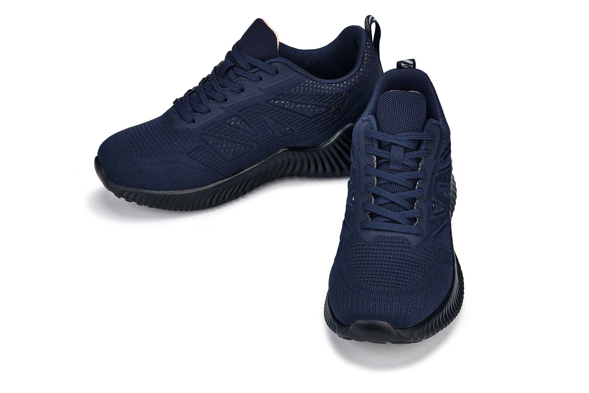 CALTO - Q222 - 2.6 Inches Taller (Navy/Coral) - Lightweight Sporty Sneakers Tallmenshoes.com
