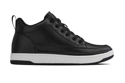 CALTO - Q271  - 2 Inches Taller (Black Noir) - Elevated Leatherette Micro-Perforated Sneakers Tallmenshoes.com