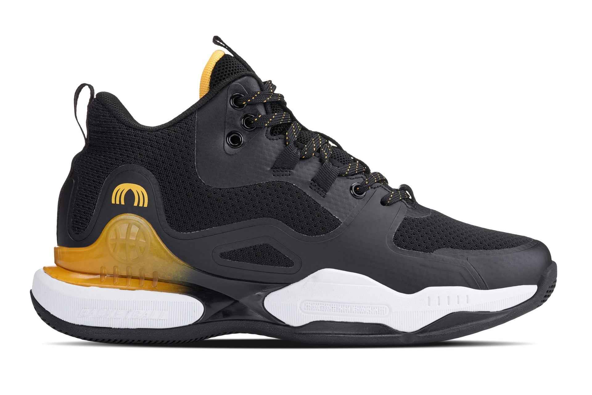 CALTO - Q391 - 3 Inches Taller (Black/Orange) - Basketball High-Top Sneakers Tallmenshoes.com