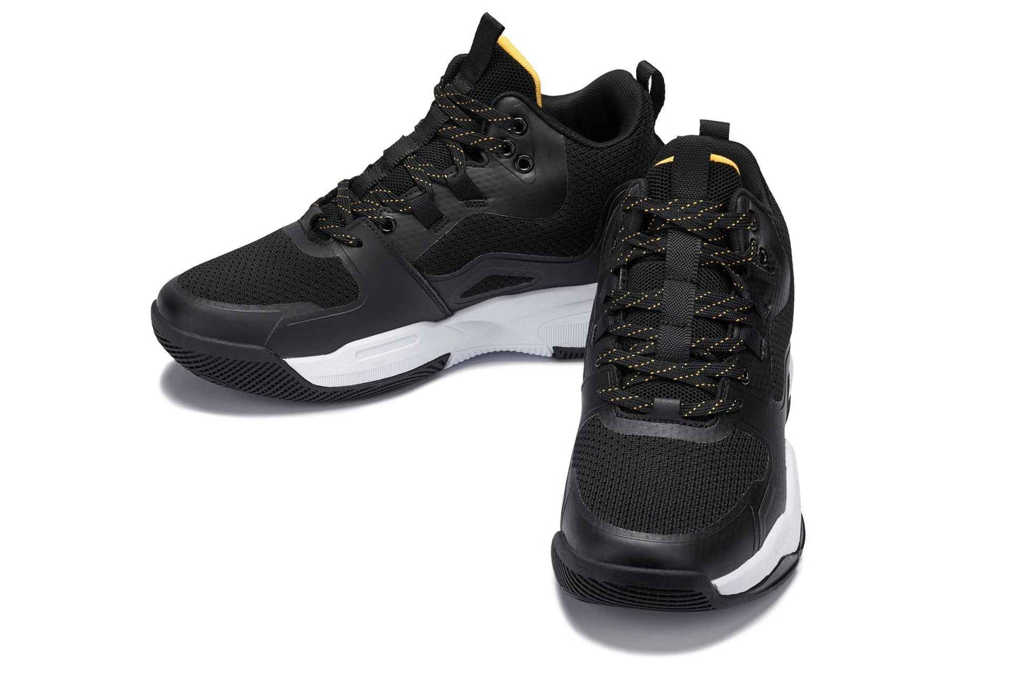 CALTO - Q391 - 3 Inches Taller (Black/Orange) - Basketball High-Top Sneakers Tallmenshoes.com