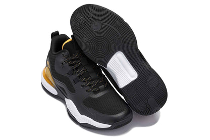 CALTO - Q391 - 3 Inches Taller (Black/Orange) - Basketball High-Top Sneakers Tallmenshoes.com