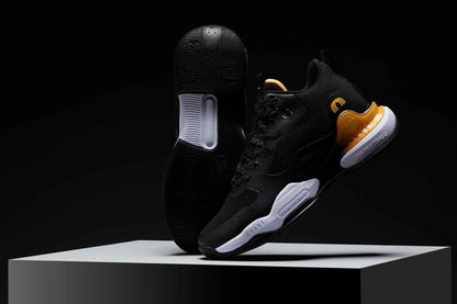 CALTO - Q391 - 3 Inches Taller (Black/Orange) - Basketball High-Top Sneakers Tallmenshoes.com