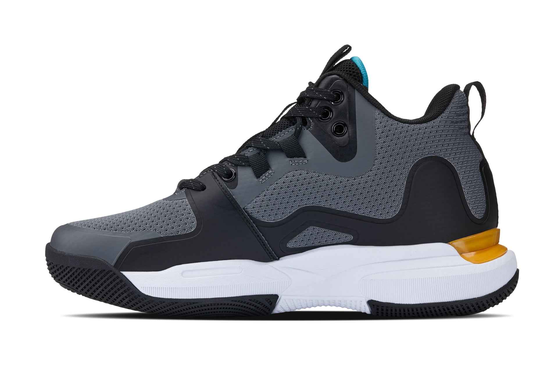 CALTO - Q392 - 3 Inches Taller (Gray/Orange) - Basketball High-Top Sneakers Tallmenshoes.com