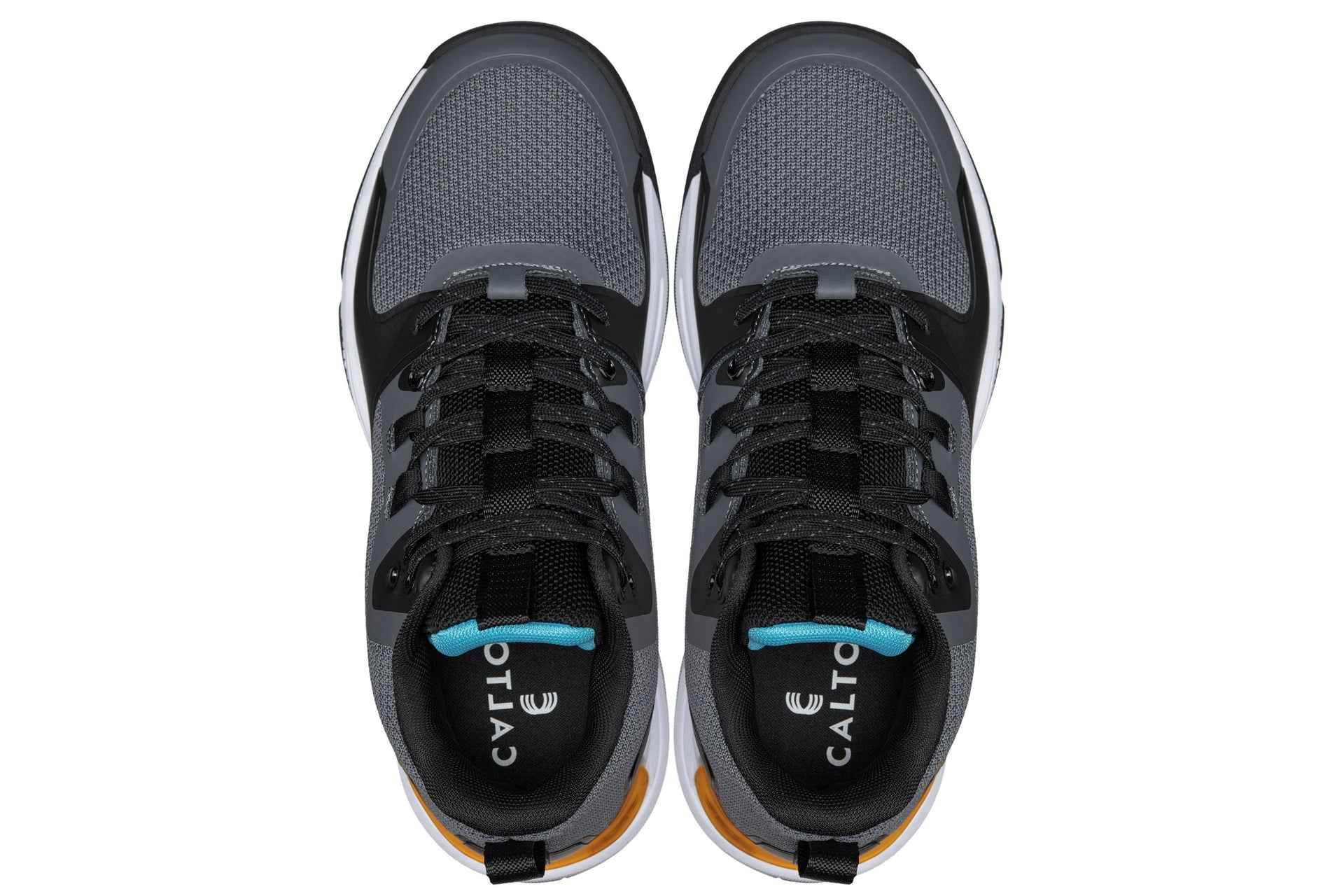 CALTO - Q392 - 3 Inches Taller (Gray/Orange) - Basketball High-Top Sneakers Tallmenshoes.com
