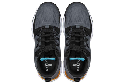 CALTO - Q392 - 3 Inches Taller (Gray/Orange) - Basketball High-Top Sneakers Tallmenshoes.com