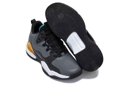 CALTO - Q392 - 3 Inches Taller (Gray/Orange) - Basketball High-Top Sneakers Tallmenshoes.com