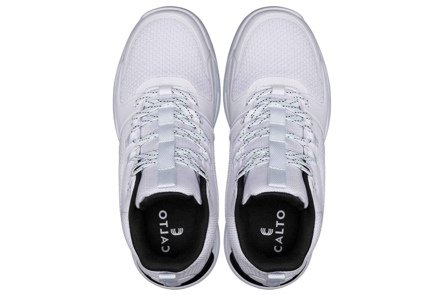 CALTO - Q394 - 3 Inches Taller (White/Black) - Basketball High-Top Sneakers