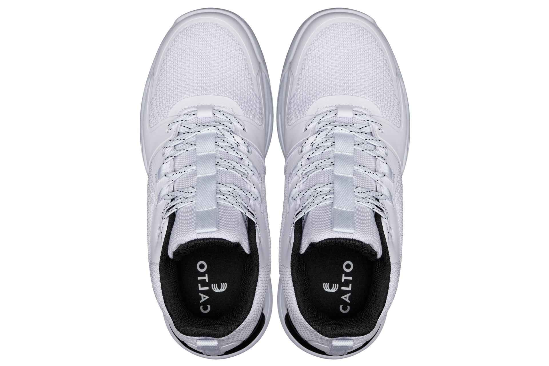 CALTO - Q394 - 3 Inches Taller (White/Black) - Basketball High-Top Sneakers