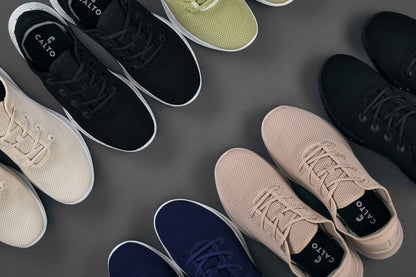 CALTO - Q403 - 2.4 Inches Taller (Salmon) - Ultra Lightweight Knitted Sneakers Tallmenshoes.com