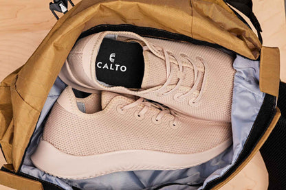CALTO - Q403 - 2.4 Inches Taller (Salmon) - Ultra Lightweight Knitted Sneakers Tallmenshoes.com
