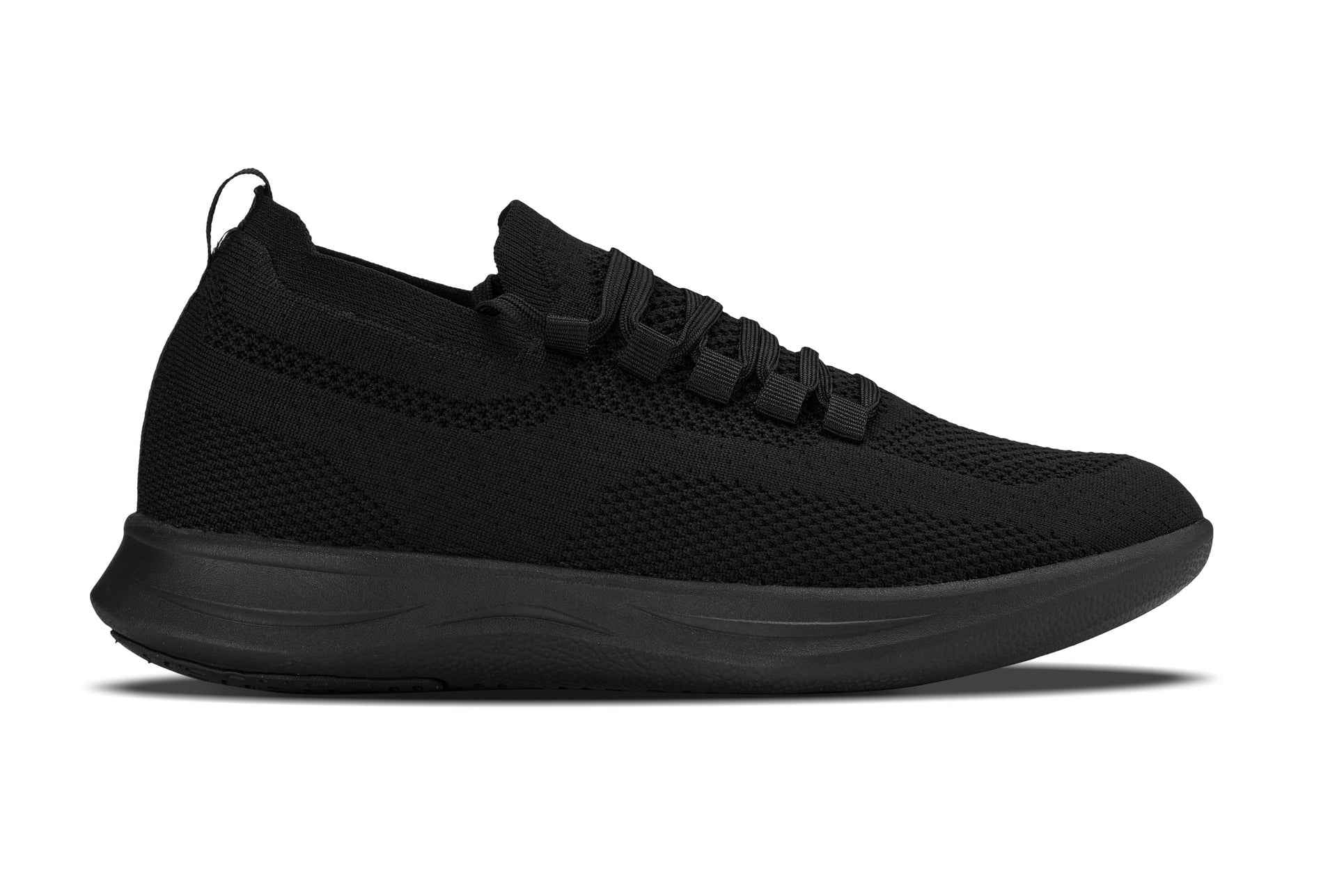 CALTO - QA060 - 2.4 Inches Taller (Black/Black Sole) - Lightweight Knitted Sneakers Tallmenshoes.com