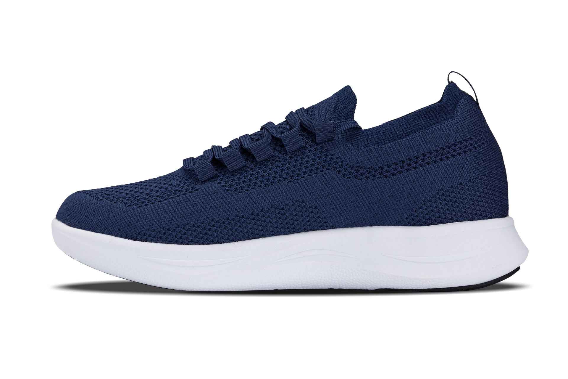 CALTO - QA063 - 2.4 Inches Taller (Navy/White Sole) - Lightweight Knitted Sneakers Tallmenshoes.com