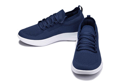 CALTO - QA063 - 2.4 Inches Taller (Navy/White Sole) - Lightweight Knitted Sneakers Tallmenshoes.com