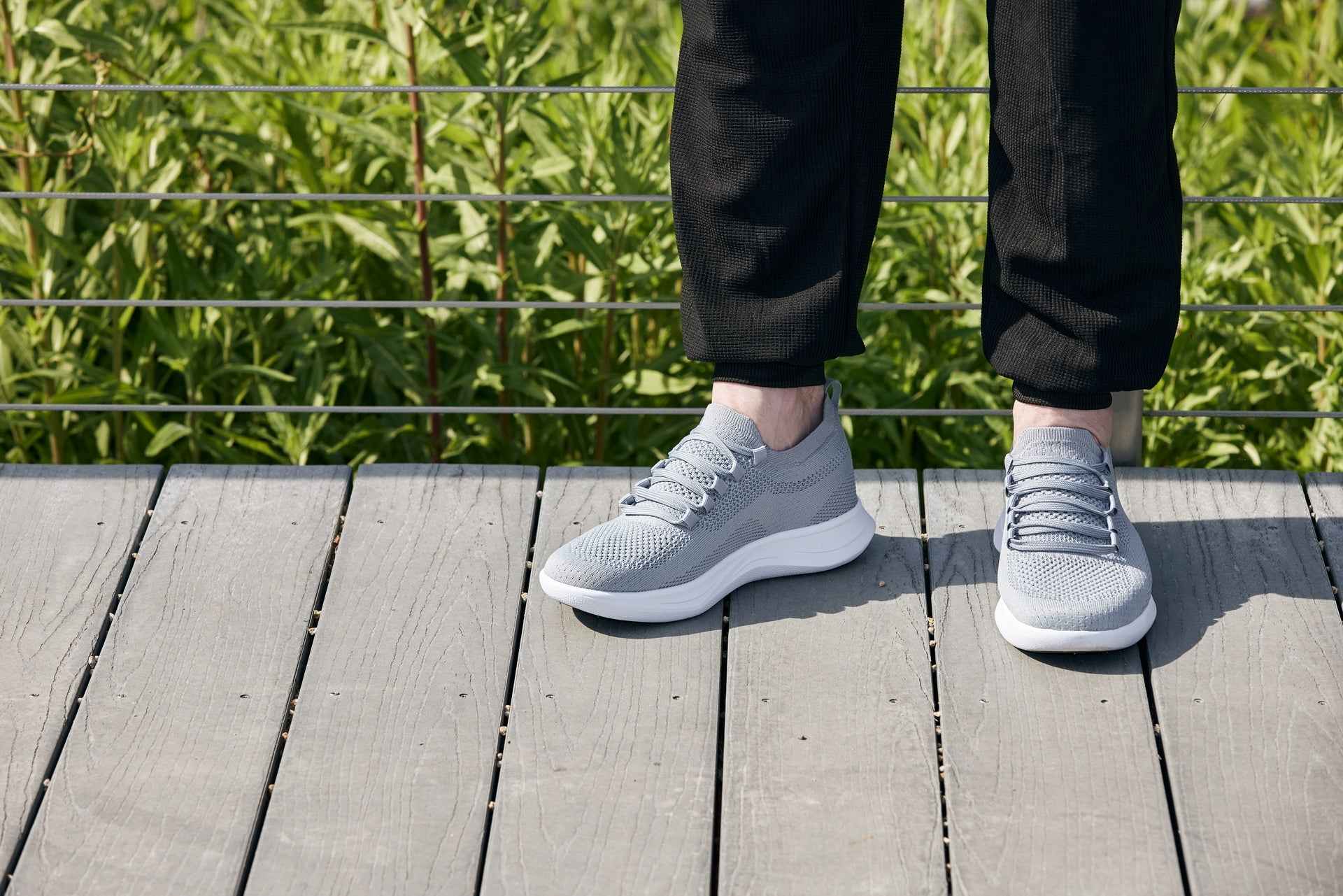 CALTO - QA065 - 2.4 Inches Taller (Grey/White Sole) - Lightweight Knitted Sneakers Tallmenshoes.com