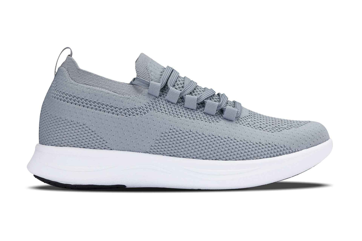 CALTO - QA065 - 2.4 Inches Taller (Grey/White Sole) - Lightweight Knitted Sneakers Tallmenshoes.com