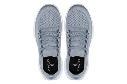 CALTO - QA065 - 2.4 Inches Taller (Grey/White Sole) - Lightweight Knitted Sneakers Tallmenshoes.com