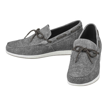 CALTO Denim Grey Boat Shoes - 2.4 Inches - S1101 Tallmenshoes.com