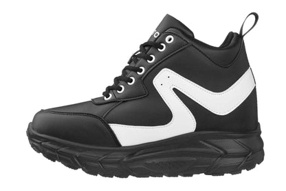 CALTO - S22772 - 4 Inches Taller (Black/White) - Hiking Style Boots Tallmenshoes.com