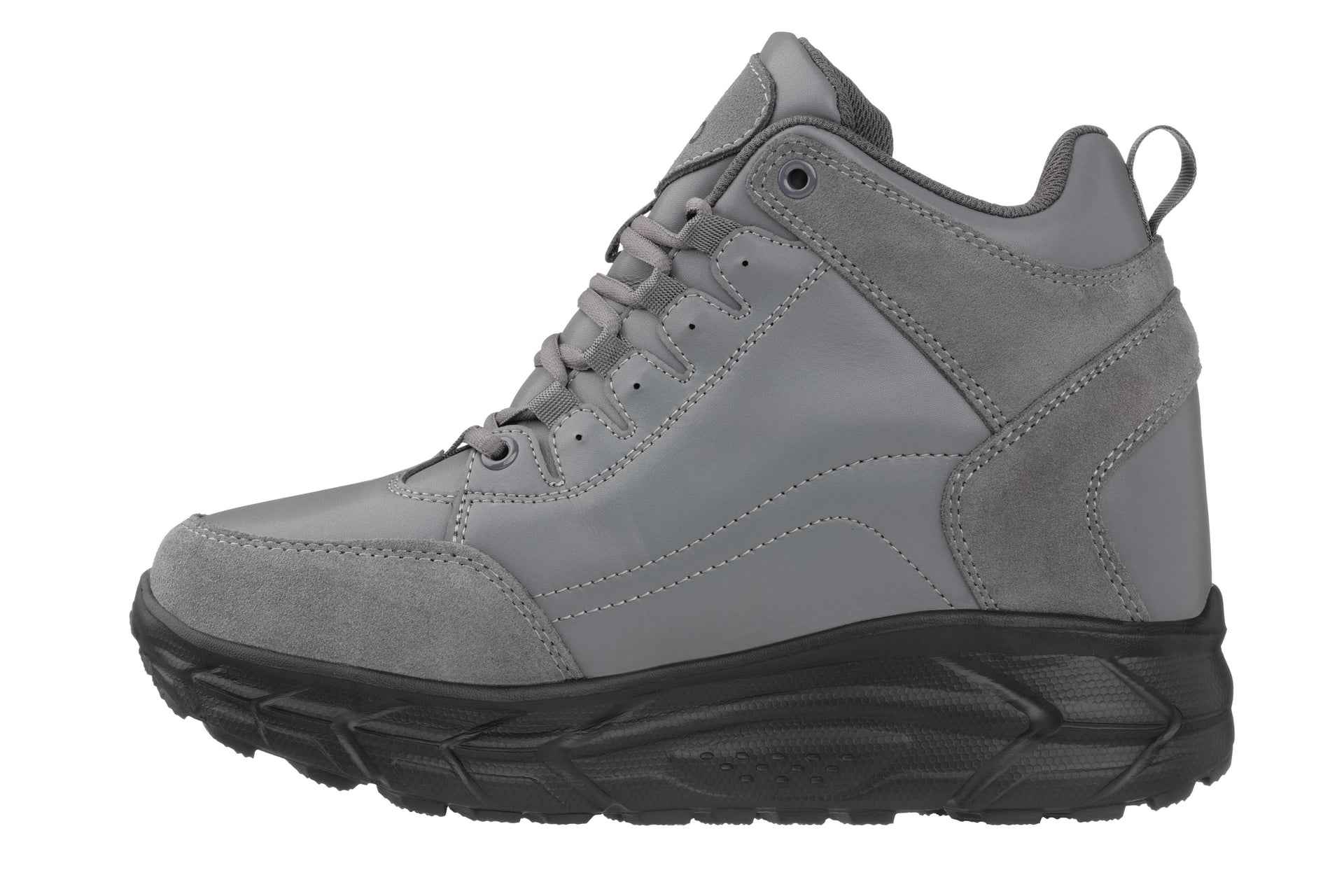 CALTO - S22799 - 4 Inches Taller (Grey) - Hiking Style Boots Tallmenshoes.com