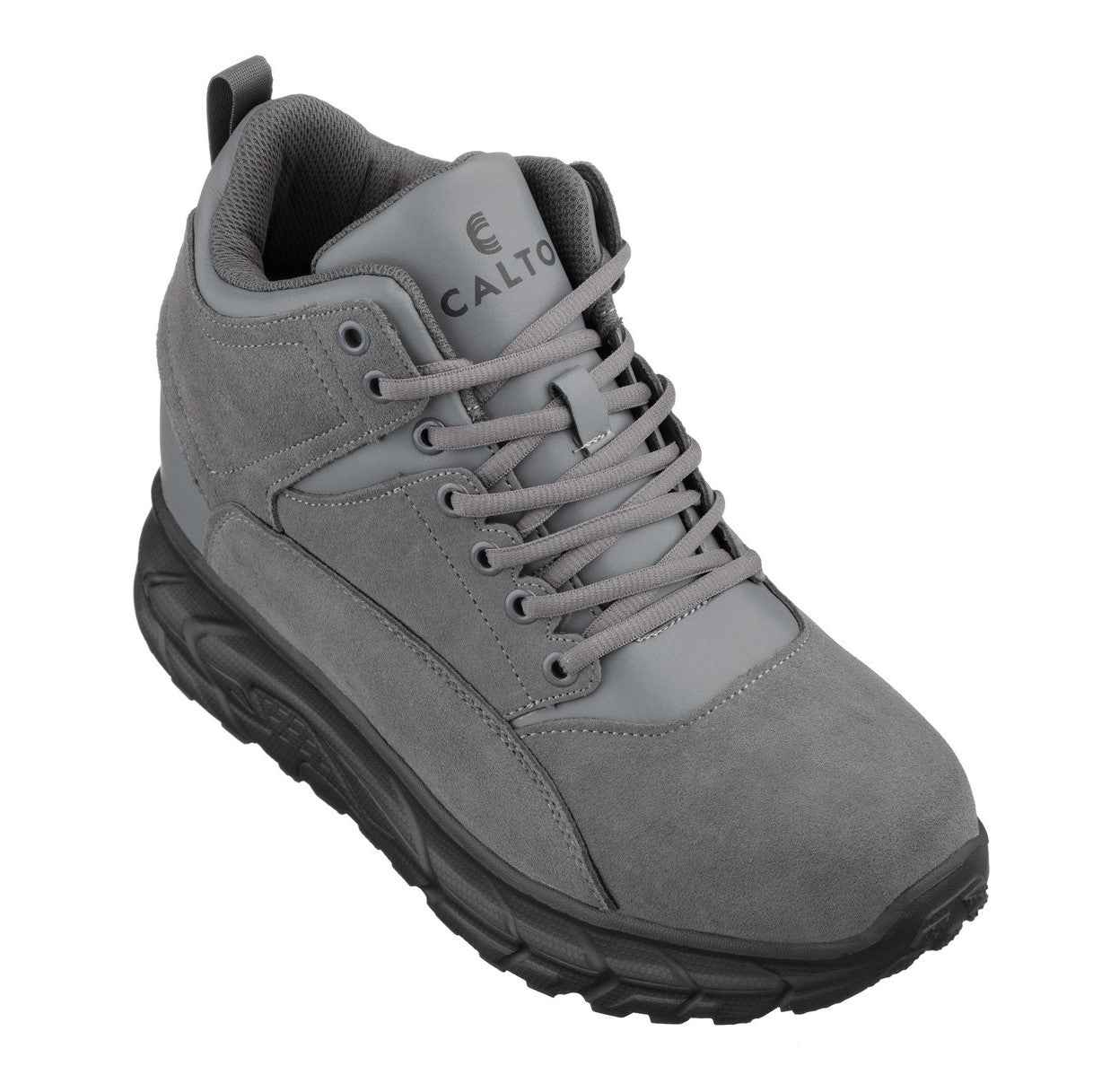 CALTO - S22800 - 4 Inches Taller (Grey) - Hiking Style Boots Tallmenshoes.com
