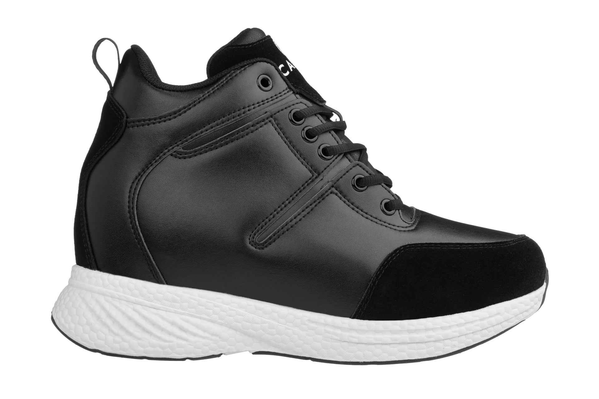 CALTO - S22818 - 3.6 Inches Taller (Black) - High - Top Sneakers Tallmenshoes.com