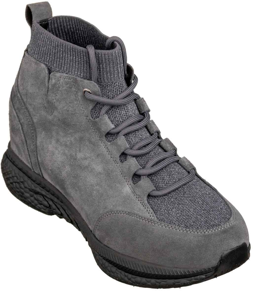 CALTO - S23202 - 3 Inches Taller (Grey) - Sneakers Tallmenshoes.com