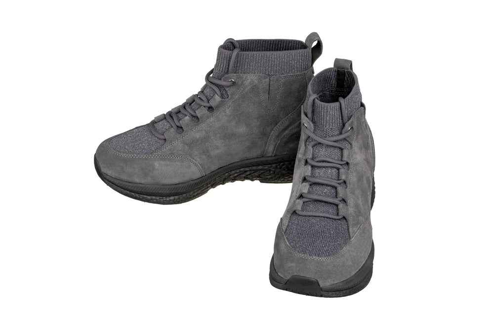 CALTO - S23202 - 3 Inches Taller (Grey) - Sneakers Tallmenshoes.com