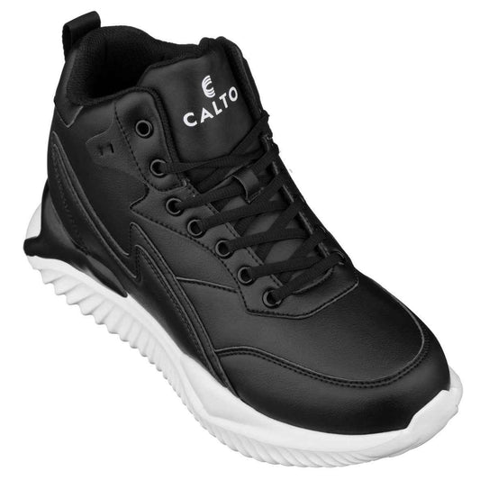 CALTO - S3060 - 4 Inches Taller (Black) - Lightweight Sneakers Tallmenshoes.com