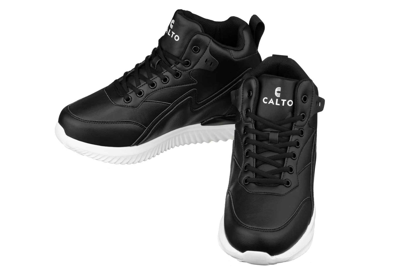 CALTO - S3060 - 4 Inches Taller (Black) - Lightweight Sneakers Tallmenshoes.com