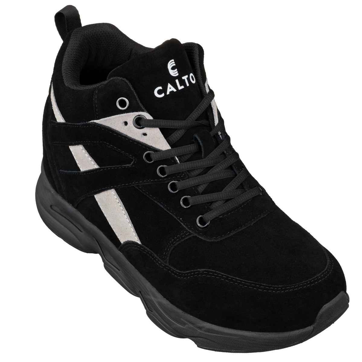 CALTO - S33594 - 4 Inches Taller (Black/Grey) - Sneakers Tallmenshoes.com