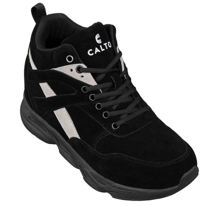 CALTO - S33594 - 4 Inches Taller (Black/Grey) - Sneakers Tallmenshoes.com