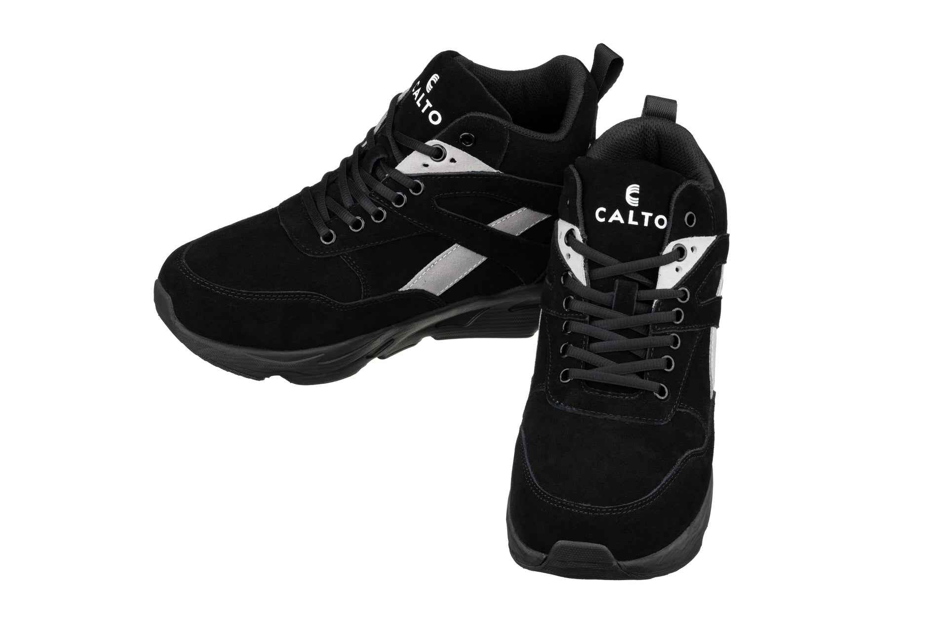 CALTO - S33594 - 4 Inches Taller (Black/Grey) - Sneakers Tallmenshoes.com