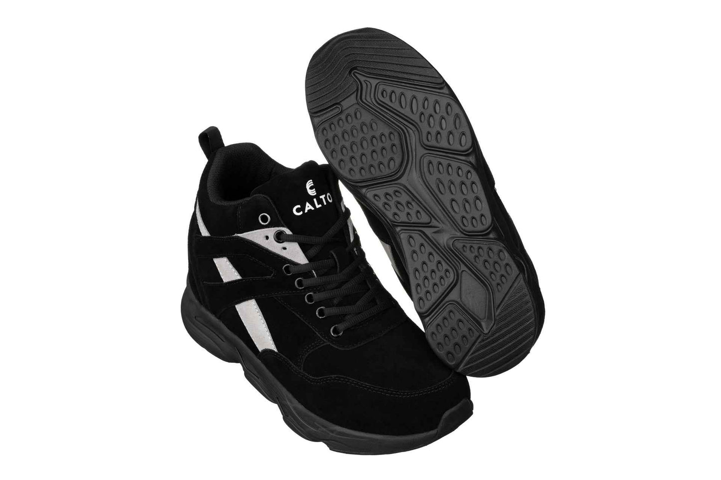 CALTO - S33594 - 4 Inches Taller (Black/Grey) - Sneakers Tallmenshoes.com