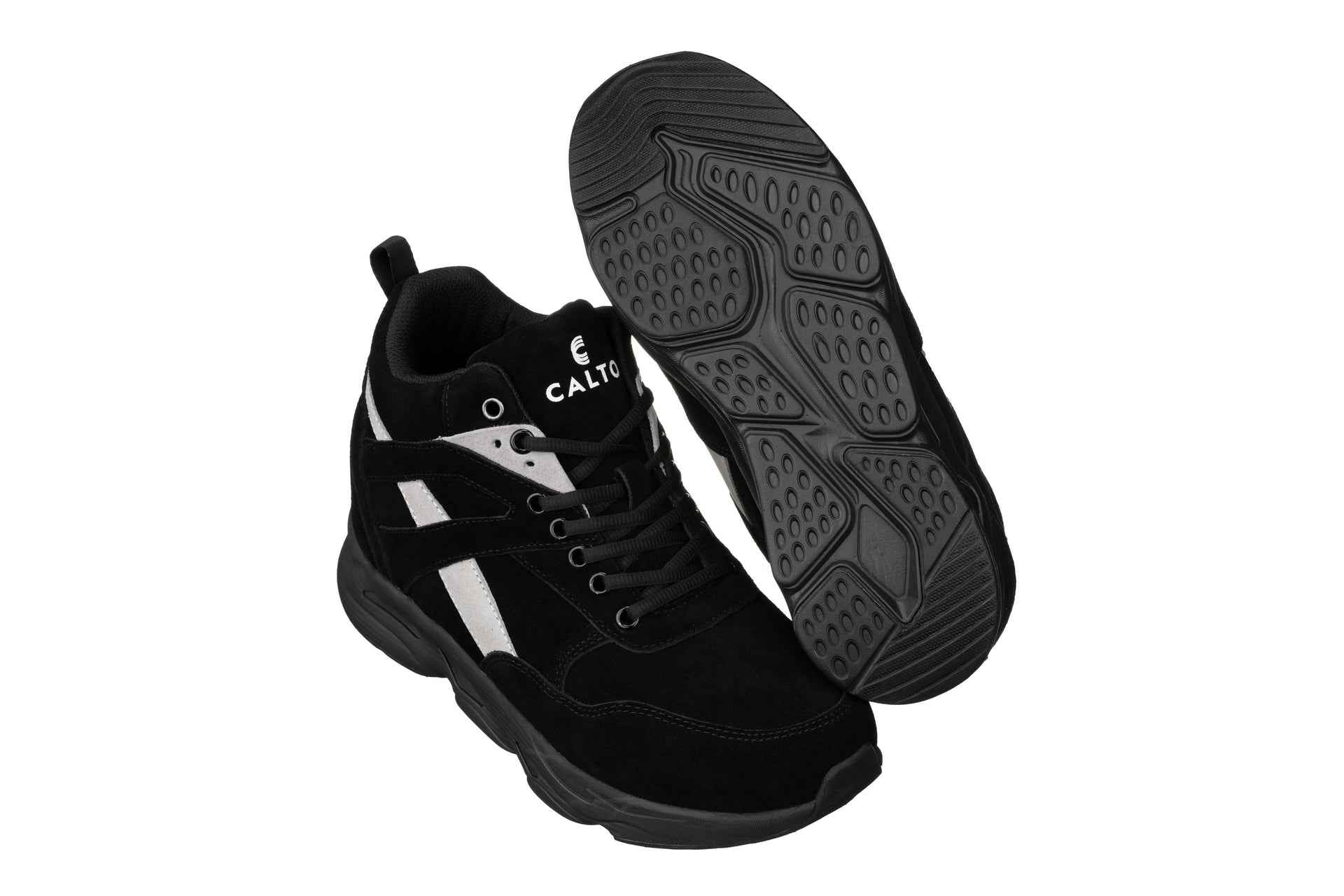 CALTO - S33594 - 4 Inches Taller (Black/Grey) - Sneakers Tallmenshoes.com