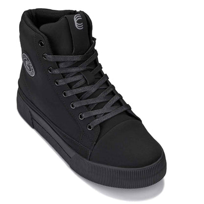 CALTO - S3421 - 2.4 Inches Taller (Black) - Cap Toe High Top Zip-Up Sneaker Boots Tallmenshoes.com