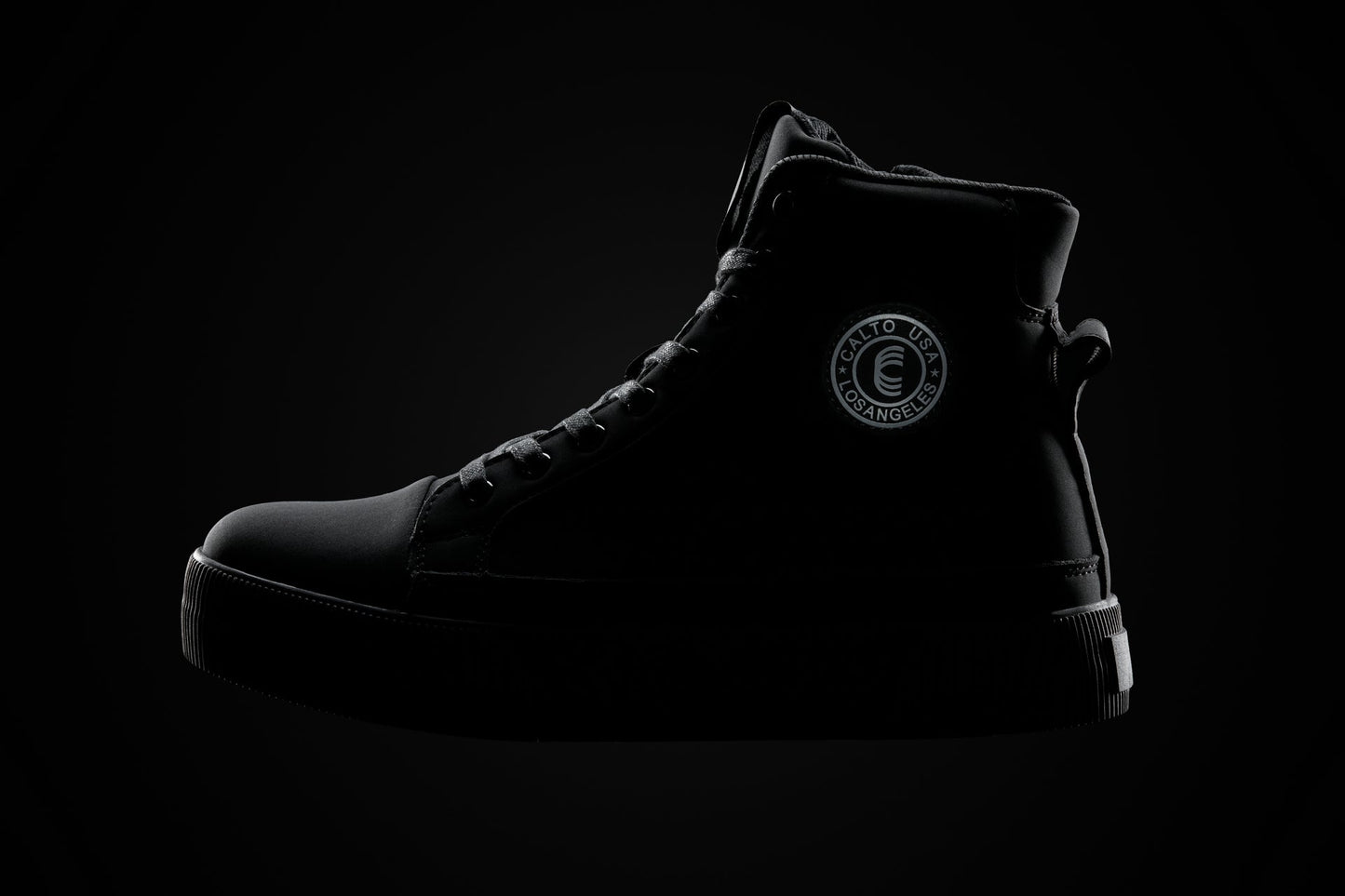CALTO - S3421 - 2.4 Inches Taller (Black) - Cap Toe High Top Zip-Up Sneaker Boots Tallmenshoes.com