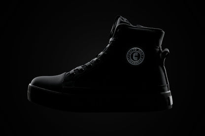 CALTO - S3421 - 2.4 Inches Taller (Black) - Cap Toe High Top Zip-Up Sneaker Boots Tallmenshoes.com