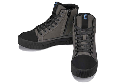 CALTO - S3423 - 2.4 Inches Taller (Grey) - Cap Toe High Top Zip-Up Sneaker Boots Tallmenshoes.com