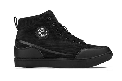 CALTO - S4130 - 2.6 Inches Taller (Onyx/Black Sole) - Corduroy Ankle Top Sneak-boot Tallmenshoes.com