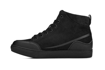 CALTO - S4130 - 2.6 Inches Taller (Onyx/Black Sole) - Corduroy Ankle Top Sneak-boot Tallmenshoes.com