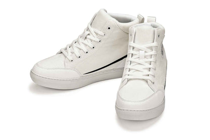 CALTO - S4131 - 2.6 Inches Taller (Off-White/White Sole) - Corduroy Ankle Top Sneak-boot Tallmenshoes.com