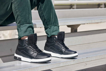 CALTO - S4750 - 3 Inches Taller (Black) - High Top Sneakers Tallmenshoes.com