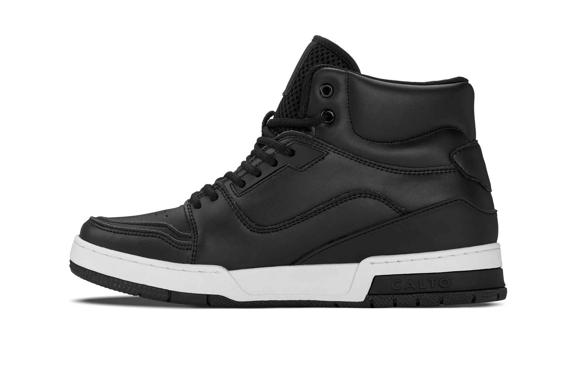 CALTO - S4750 - 3 Inches Taller (Black) - High Top Sneakers Tallmenshoes.com