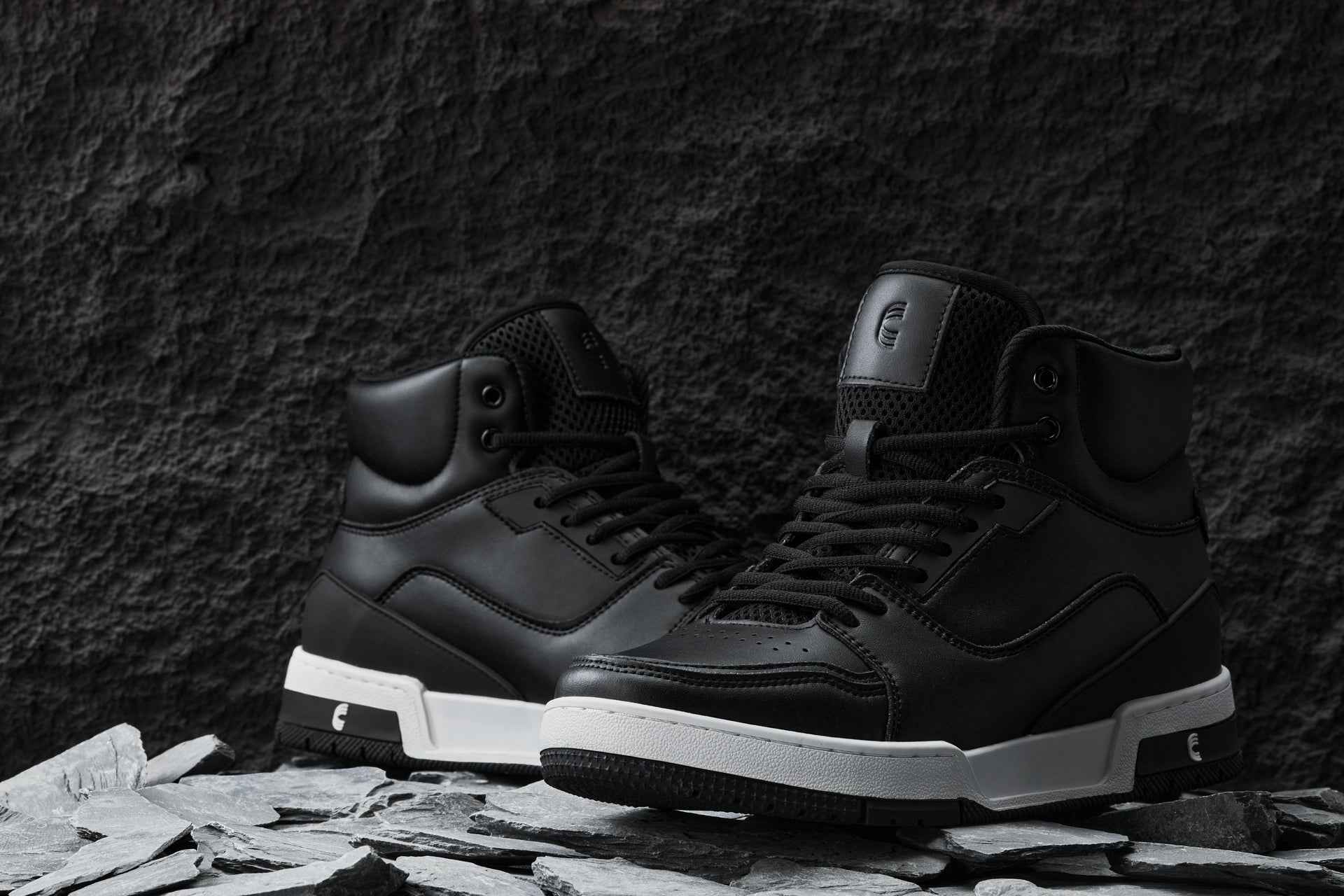 CALTO - S4750 - 3 Inches Taller (Black) - High Top Sneakers Tallmenshoes.com
