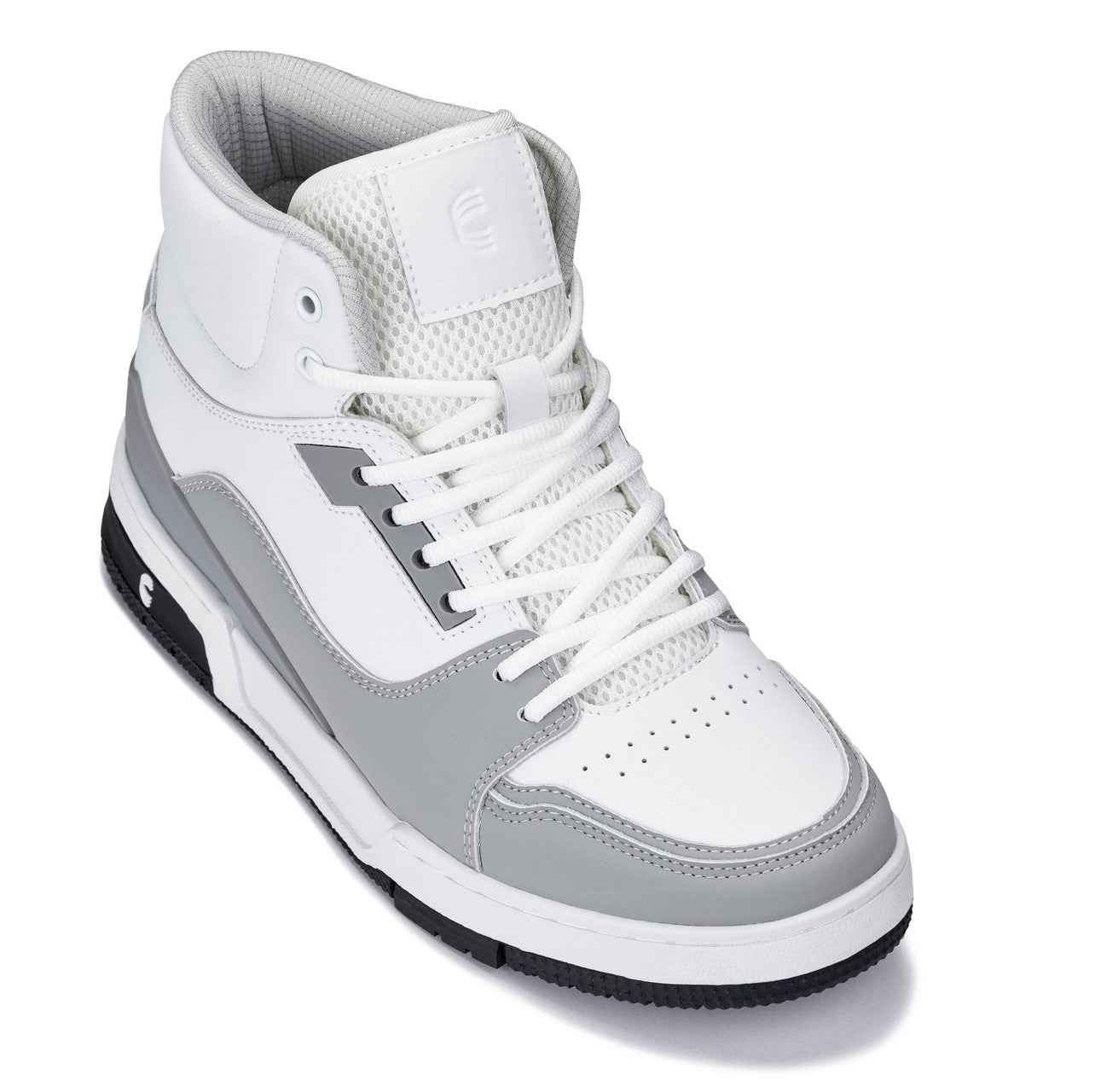 CALTO - S4751 - 3 Inches Taller (White/Grey) - High Top Sneakers Tallmenshoes.com