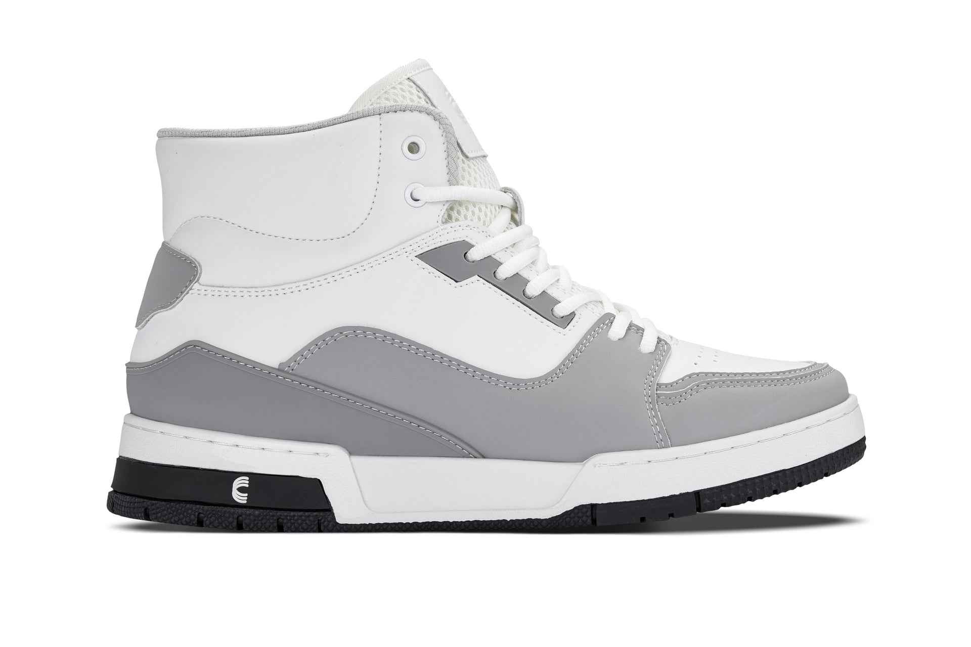 CALTO - S4751 - 3 Inches Taller (White/Grey) - High Top Sneakers Tallmenshoes.com