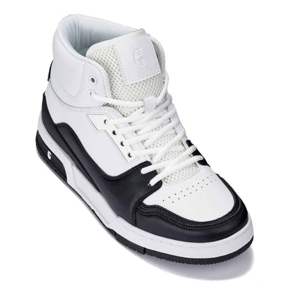 CALTO - S4752 - 3 Inches Taller (White/Black) - High Top Sneakers Tallmenshoes.com