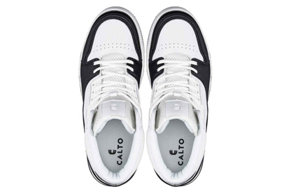 CALTO - S4752 - 3 Inches Taller (White/Black) - High Top Sneakers Tallmenshoes.com