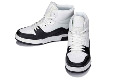 CALTO - S4752 - 3 Inches Taller (White/Black) - High Top Sneakers Tallmenshoes.com